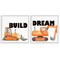 Stupell Industries Build & Dream Construction Vehicles 2pc Framed Giclee Set, design by Kim Allen